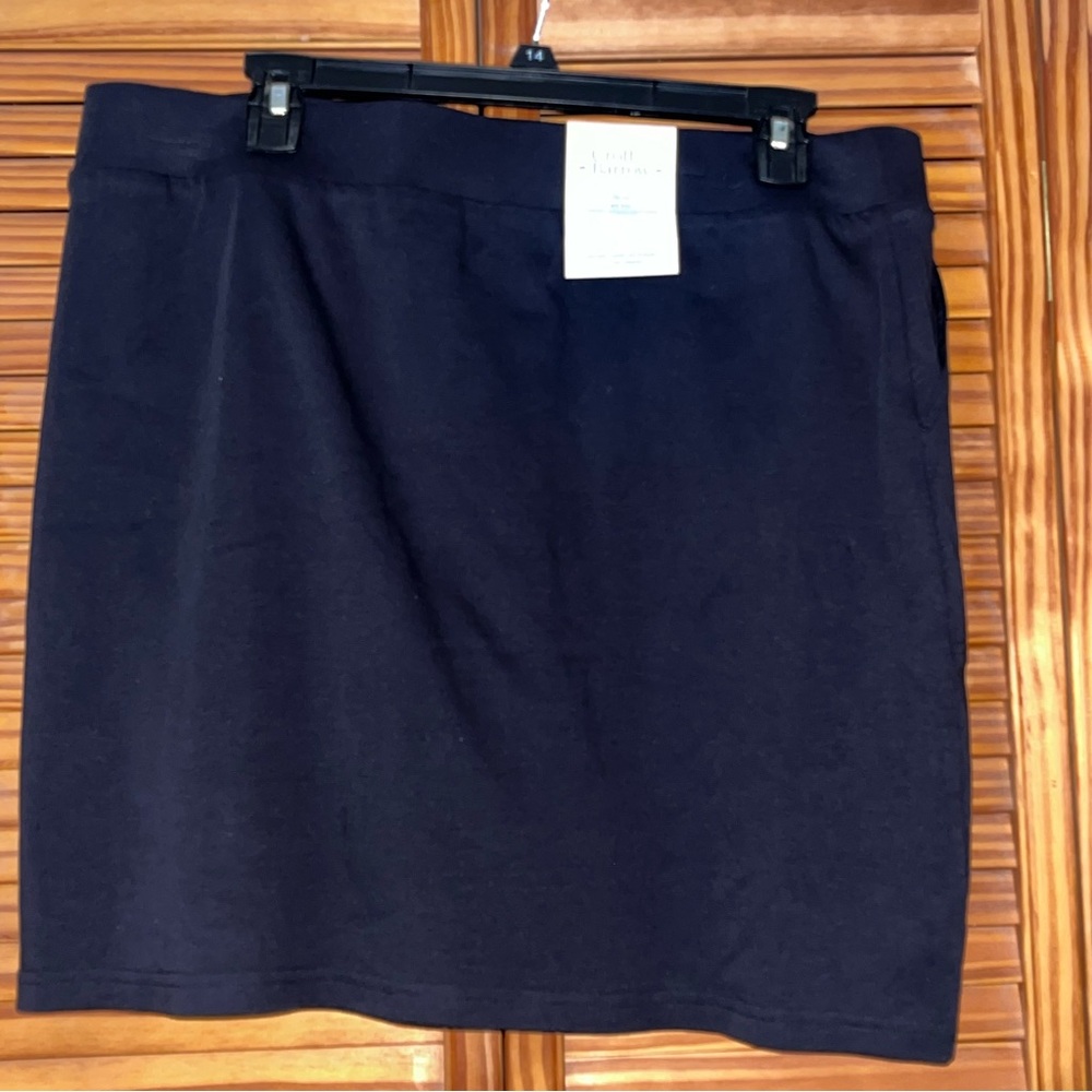 Croft & Barrow Black Midrise Large Easy Pull On Skort New with Tags - Picture 2 of 12